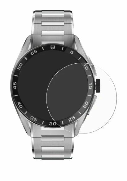 Abbildung des Geräts TAG Heuer Connected Calibre E4 (45 mm) mit einer Vielzahl des Displayschutzes.