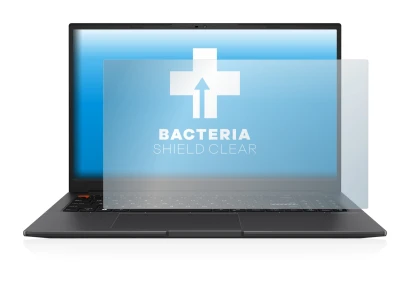 Abbildung des Geräts ASUS VivoBook S 15 OLED mit einer Vielzahl des Displayschutzes.