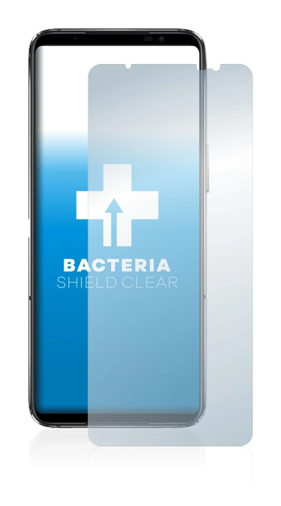 Abbildung des Geräts ASUS ROG Phone 6D Ultimate mit einer Vielzahl des Displayschutzes.