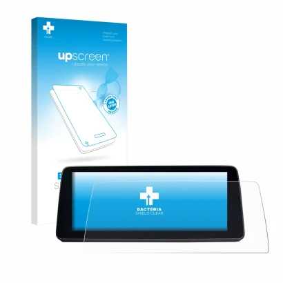 Vorderseite einer Produktverpackung mit dem Markenlogo upscreen. Daneben ist das Gerät BMW 5 G30/G31 2017-2019 mit dem zugehör