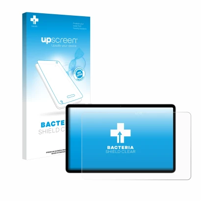 Vorderseite einer Produktverpackung mit dem Markenlogo upscreen. Daneben ist das Gerät Honor Pad X9 mit dem zugehörigen Displa