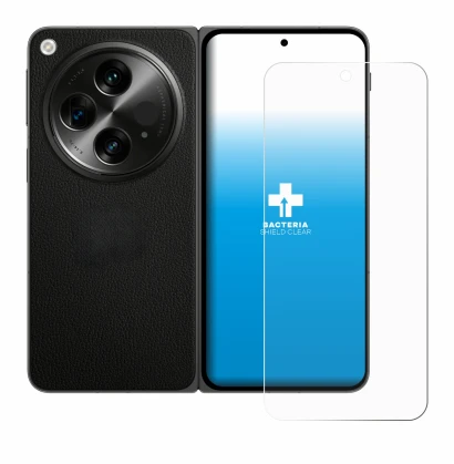 Abbildung des Geräts OnePlus Open mit einer Vielzahl des Displayschutzes.