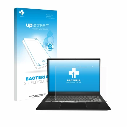 Vorderseite einer Produktverpackung mit dem Markenlogo upscreen. Daneben ist das Gerät MSI Summit E16 AI Studio mit dem zugehö