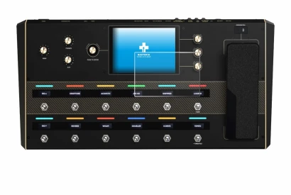 Abbildung des Geräts Headrush Prime mit einer Vielzahl des Displayschutzes.