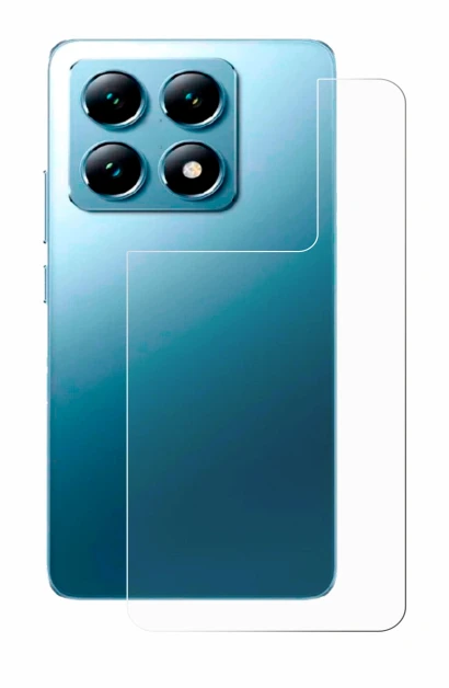 Abbildung des Geräts Xiaomi 14T (Rückseite) mit einer Vielzahl des Displayschutzes.