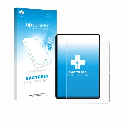 Vorderseite einer Produktverpackung mit dem Markenlogo upscreen. Daneben ist das Gerät Xiaomi Pad 7 mit dem zugehörigen Displa