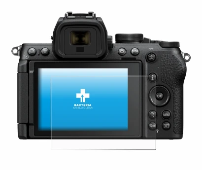 Abbildung des Geräts Nikon Z50 II mit einer Vielzahl des Displayschutzes.