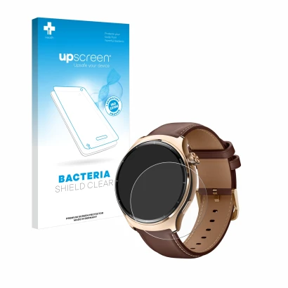 Vorderseite einer Produktverpackung mit dem Markenlogo upscreen. Daneben ist das Gerät Xiaomi Mibro Lite 3 Pro mit dem zugehör