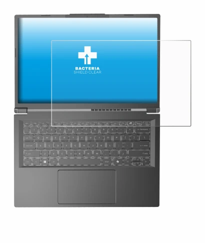 Abbildung des Geräts Acer Aspire 14 AI mit einer Vielzahl des Displayschutzes.