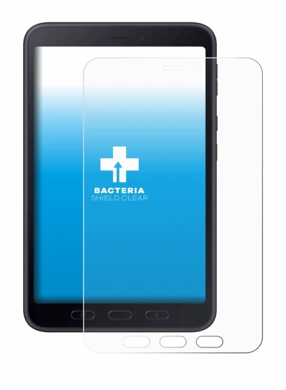 Abbildung des Geräts Samsung galaxy Tab Active 5 5G Enterprise Edition mit einer Vielzahl des Displayschutzes.