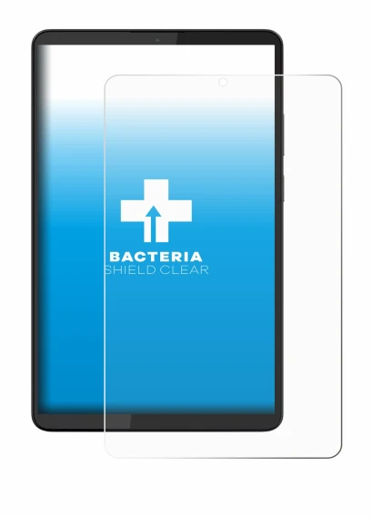 Abbildung des Geräts Lenovo Tab One 8.7" mit einer Vielzahl des Displayschutzes.