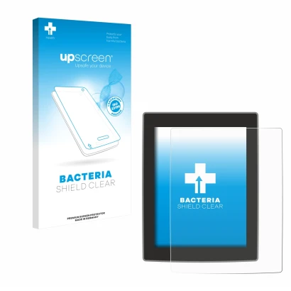 Vorderseite einer Produktverpackung mit dem Markenlogo upscreen. Daneben ist das Gerät Volvo XC90 11.2" mit dem zugehörigen Di