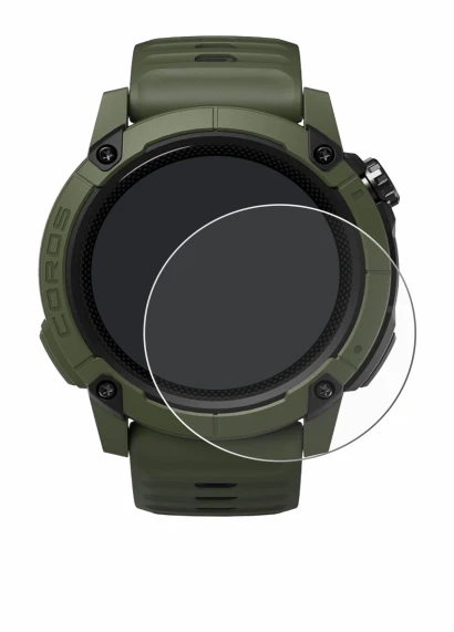 Abbildung des Geräts Coros NOMAD mit einer Vielzahl des Displayschutzes.