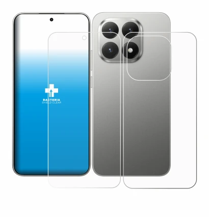 Abbildung des Geräts Xiaomi 15T (Display+Rückseite) mit einer Vielzahl des Displayschutzes.