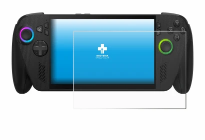 Abbildung des Geräts ASUS ROG Ally X 2025 mit einer Vielzahl des Displayschutzes.