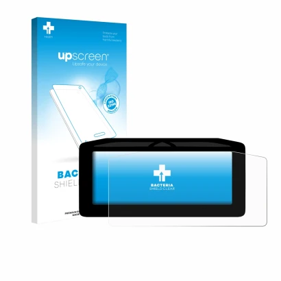 Vorderseite einer Produktverpackung mit dem Markenlogo upscreen. Daneben ist das Gerät Ducati Streetfighter V4 2025 Tachoanzei