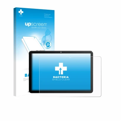 Vorderseite einer Produktverpackung mit dem Markenlogo upscreen. Daneben ist das Gerät Rebecco Z50 10.1