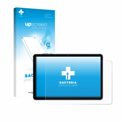 Vorderseite einer Produktverpackung mit dem Markenlogo upscreen. Daneben ist das Gerät WOREGOO M283-EEA 10.1