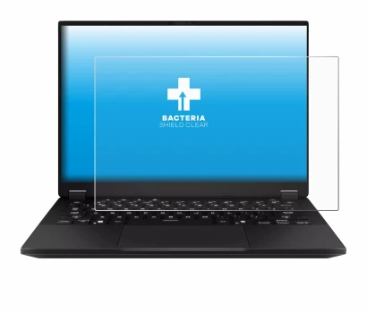 Abbildung des Geräts ASUS TUF Gaming A14 mit einer Vielzahl des Displayschutzes.