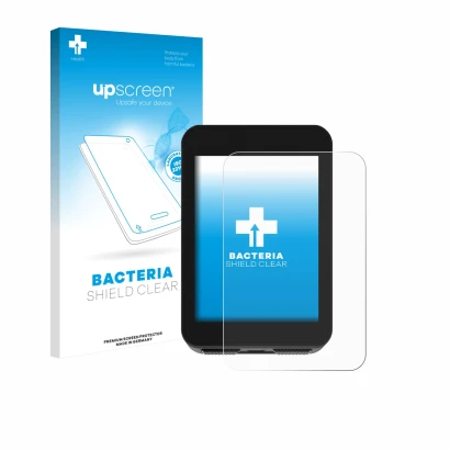 Vorderseite einer Produktverpackung mit dem Markenlogo upscreen. Daneben ist das Gerät Bikevee BKV310A 2.4" mit dem zugehörige