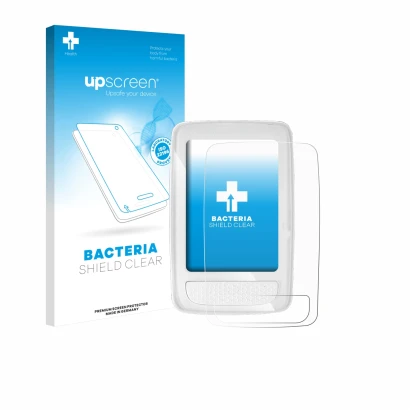 Vorderseite einer Produktverpackung mit dem Markenlogo upscreen. Daneben ist das Gerät Giant Axact 14W mit dem zugehörigen Dis