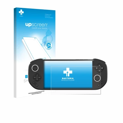 Vorderseite einer Produktverpackung mit dem Markenlogo upscreen. Daneben ist das Gerät MANGMI Pocket Max mit dem zugehörigen D