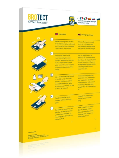 Rückseite einer Produktverpackung mit dem Markenlogo BROTECT