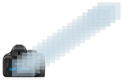 Abbildung des Geräts Nikon D5200 mit einer Vielzahl des Displayschutzes.