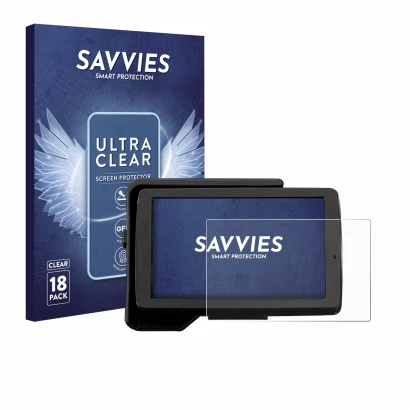 Vorderseite einer Produktverpackung mit dem Markenlogo Savvies. Daneben ist das Gerät BMW R 1200 GS 2013-2019 Navigator V 5" m