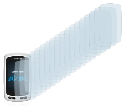 Abbildung des Geräts Garmin Edge Touring Plus mit einer Vielzahl des Displayschutzes.