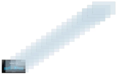 Abbildung des Geräts Garmin nüvi 2599LMT-D mit einer Vielzahl des Displayschutzes.