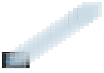 Abbildung des Geräts Sony Cyber-Shot DSC-HX90 mit einer Vielzahl des Displayschutzes.