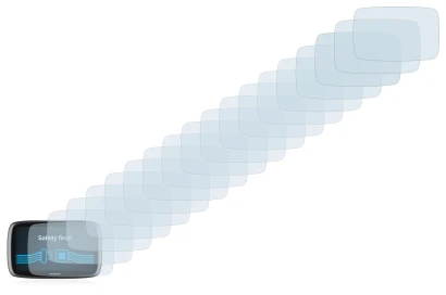 Abbildung des Geräts TomTom GO 6100 mit einer Vielzahl des Displayschutzes.