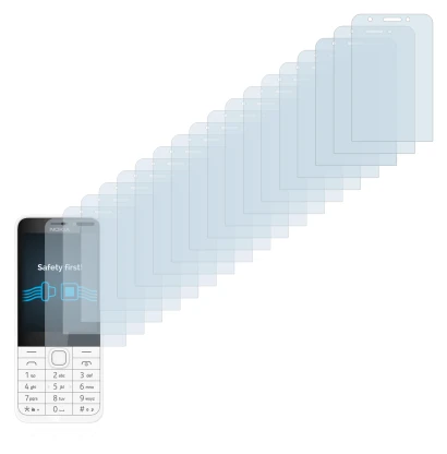 Abbildung des Geräts Nokia 230 mit einer Vielzahl des Displayschutzes.