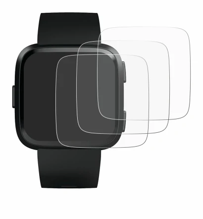 Abbildung des Geräts Fitbit Versa mit einer Vielzahl des Displayschutzes.