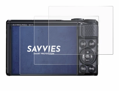 Abbildung des Geräts Canon PowerShot SX740 HS mit einer Vielzahl des Displayschutzes.