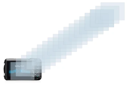 Abbildung des Geräts Ricoh WG-6 mit einer Vielzahl des Displayschutzes.