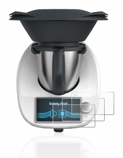 Abbildung des Geräts Vorwerk Thermomix TM6 mit einer Vielzahl des Displayschutzes.