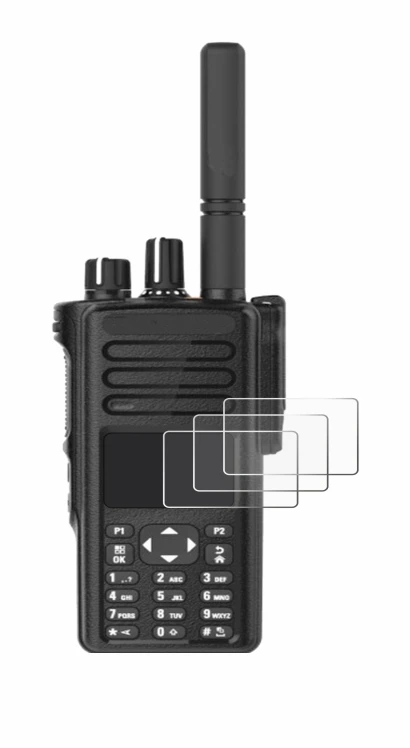 Abbildung des Geräts Motorola DP4801e mit einer Vielzahl des Displayschutzes.