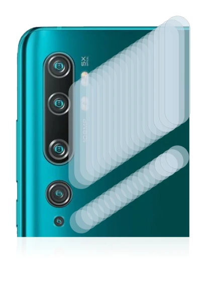 Abbildung des Geräts Xiaomi Mi Note 10 Pro (NUR Kameraschutz) mit einer Vielzahl des Displayschutzes.