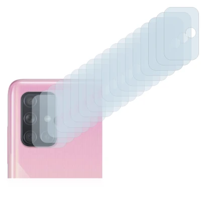 Abbildung des Geräts Samsung Galaxy A51 (NUR Kameraschutz) mit einer Vielzahl des Displayschutzes.