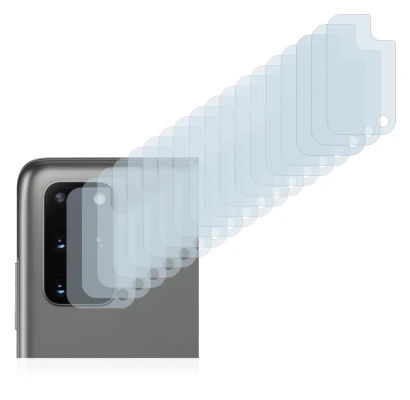 Abbildung des Geräts Samsung Galaxy S20 Plus (NUR Kameraschutz) mit einer Vielzahl des Displayschutzes.