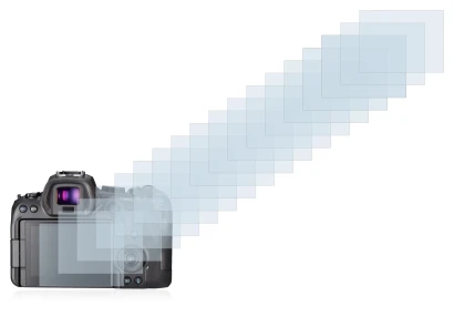 Abbildung des Geräts Sony A7S III mit einer Vielzahl des Displayschutzes.