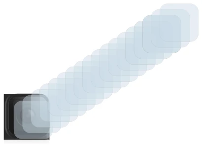 Abbildung des Geräts GoPro Hero 9 Black (Linse) mit einer Vielzahl des Displayschutzes.