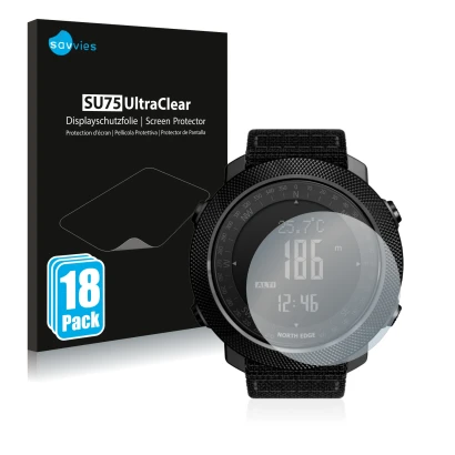 Vorderseite einer Produktverpackung mit dem Markenlogo Savvies. Daneben ist das Gerät North Edge Apache mit dem zugehörigen Di