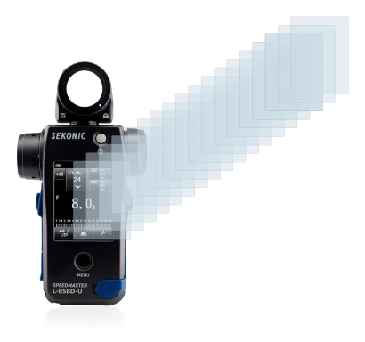 Abbildung des Geräts Sekonic L858D mit einer Vielzahl des Displayschutzes.
