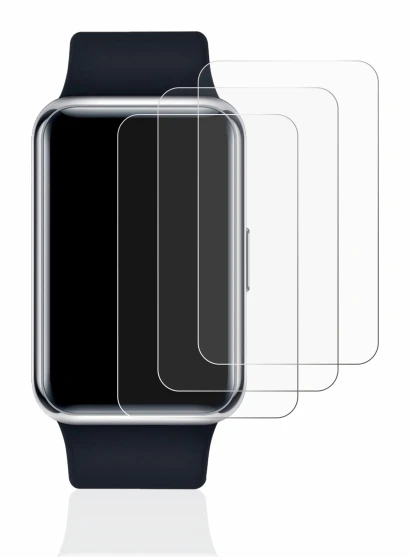 Abbildung des Geräts Huawei Watch Fit Elegant mit einer Vielzahl des Displayschutzes.