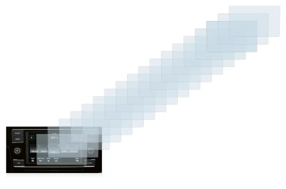 Abbildung des Geräts Volkswagen T6.1 California 2021 Composition Colour 6.5" mit einer Vielzahl des Displayschutzes.