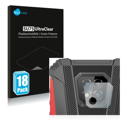 Vorderseite einer Produktverpackung mit dem Markenlogo Savvies. Daneben ist das Gerät Ulefone Armor 8 Pro (NUR Kameraschutz) m