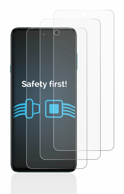 Abbildung des Geräts Motorola Edge 20 Lite mit einer Vielzahl des Displayschutzes.